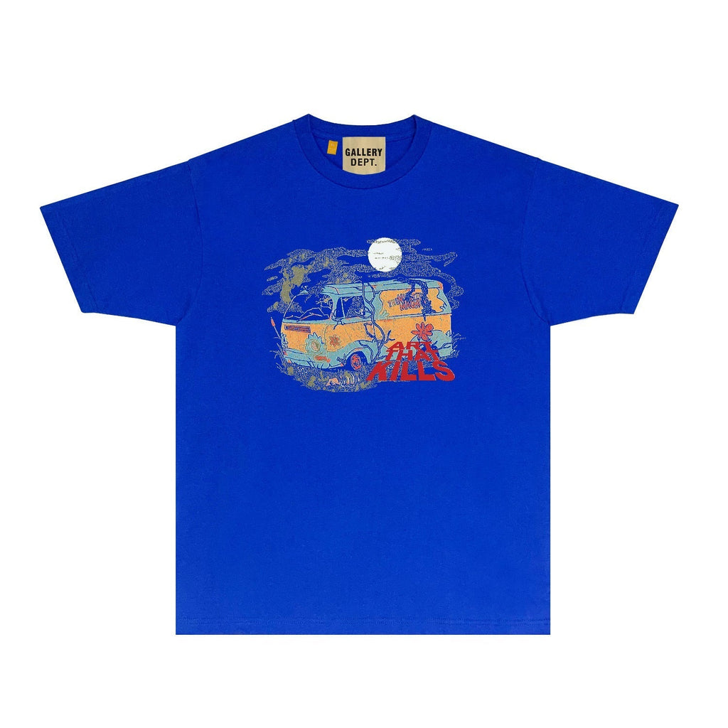Gallery Dept T Shirt Retro Printed Loose Short-Sleeved Shirt