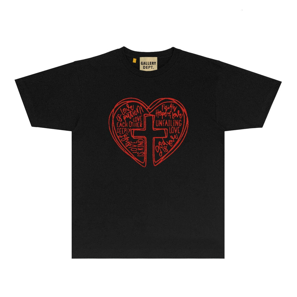 Gallery Dept T Shirt Retro Printed Loose Short-Sleeved Shirt