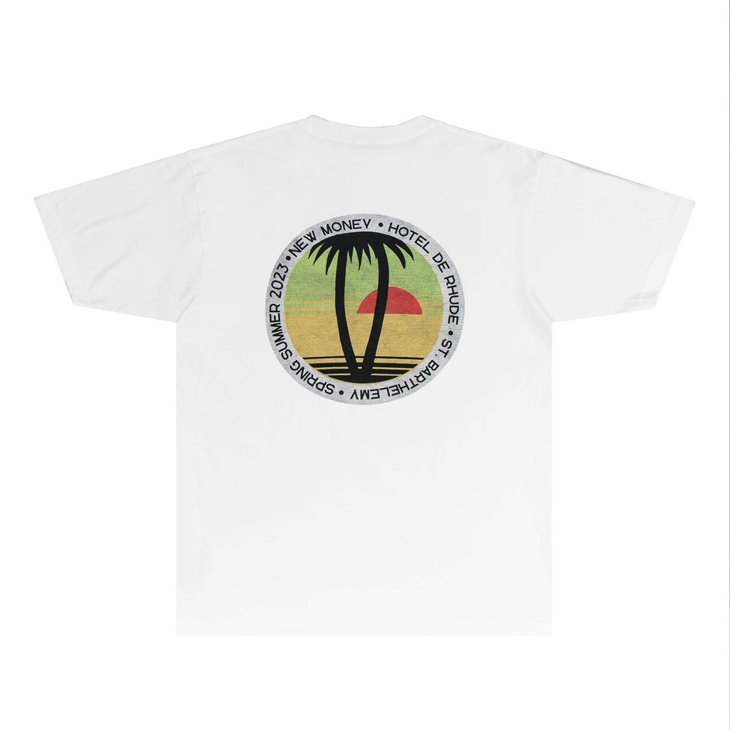Rhude T-shirts Printed Trendy Pure Cotton
