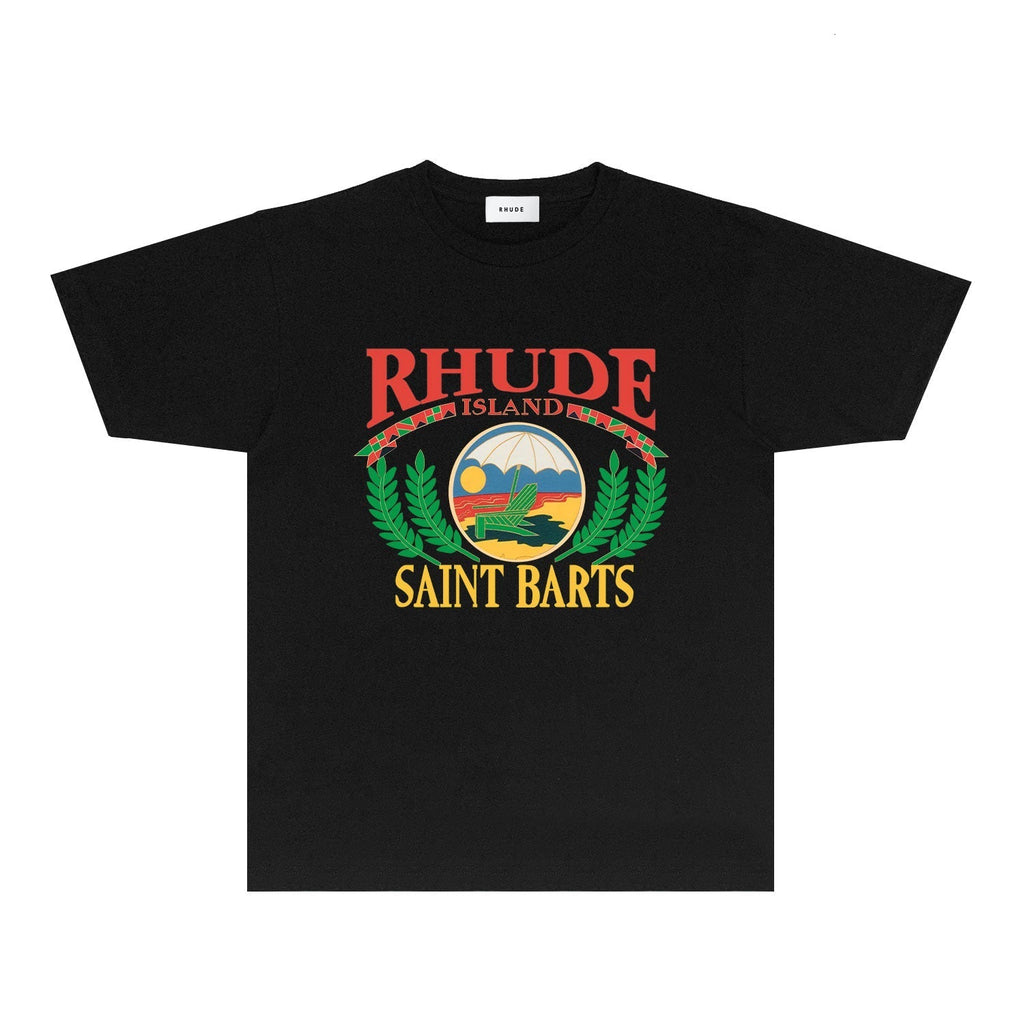 Rhude T-shirts Printed Trendy Pure Cotton