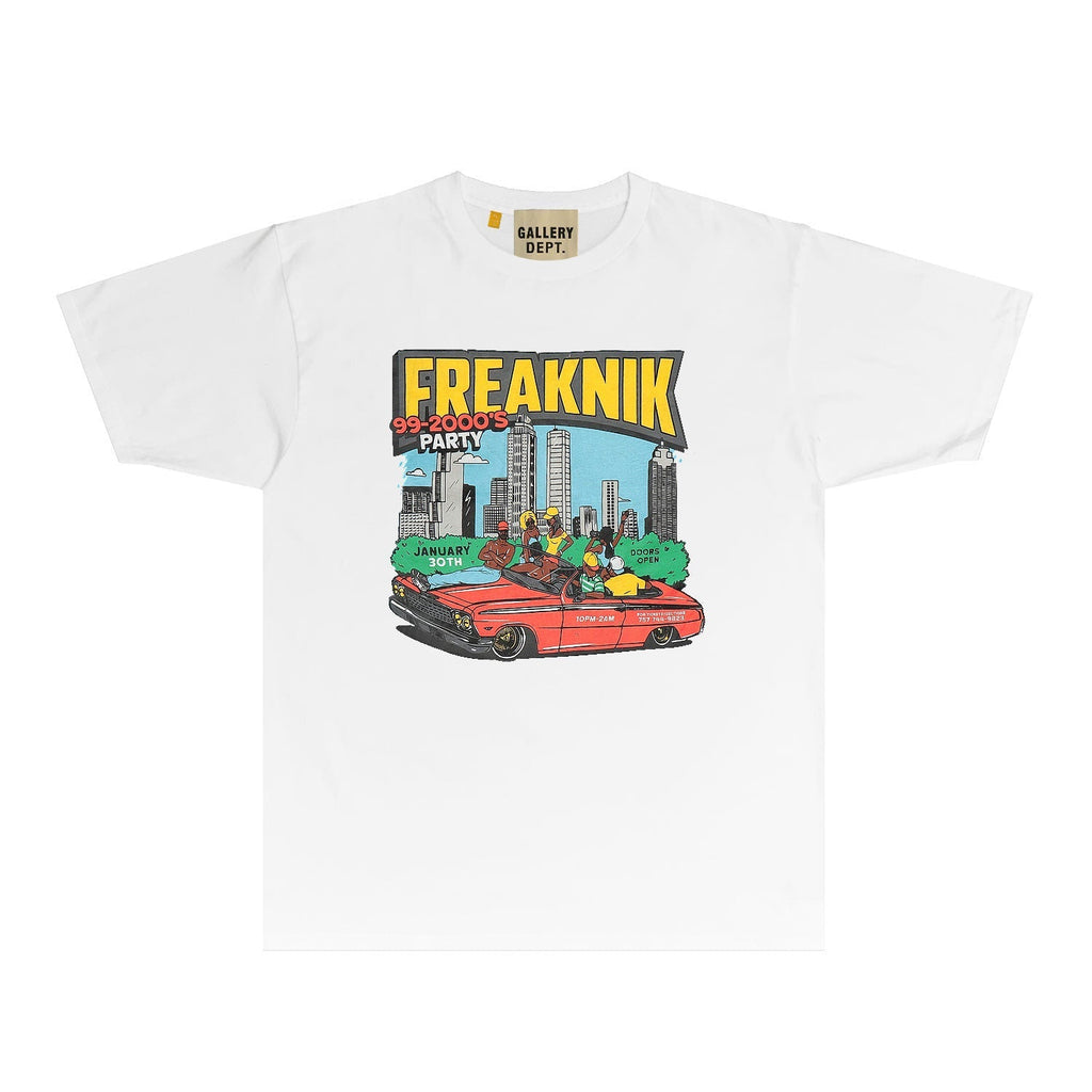 Gallery Dept T Shirt Retro Printed Loose Short-Sleeved Shirt