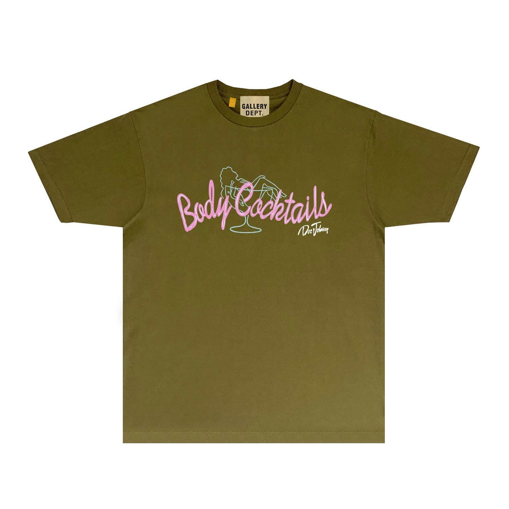 Gallery Dept T Shirt Retro Printed Loose Short-Sleeved Shirt