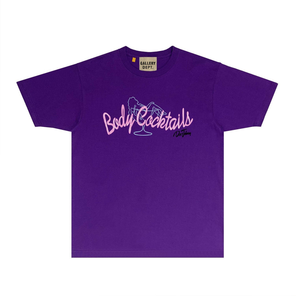 Gallery Dept T Shirt Retro Printed Loose Short-Sleeved Shirt