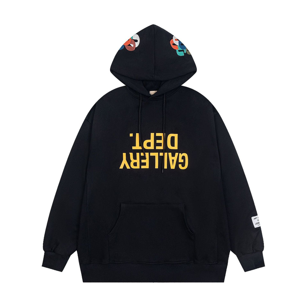 Gallery Dept Hoodie Embroidery Letter Inverted Print Hooded Sweater
