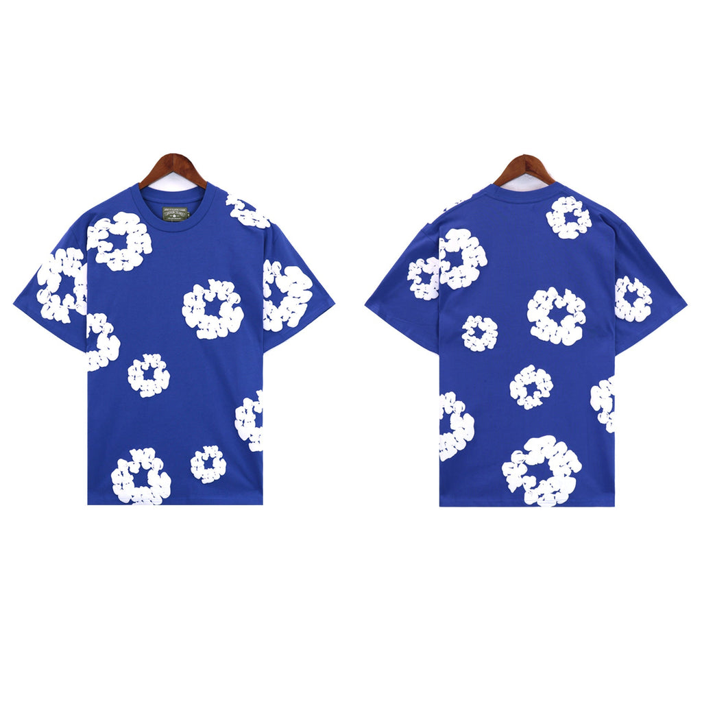 Denim Tears T-shirts Kapok Puff Print Short Sleeve T-shirt