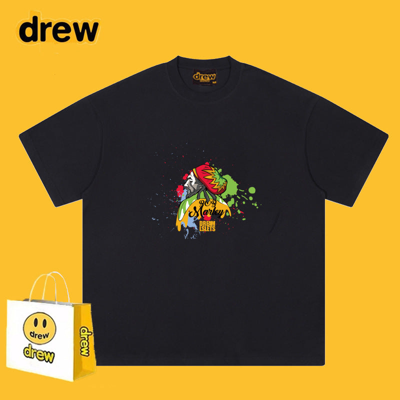 Drew T-shirts Loose Graffiti Printing