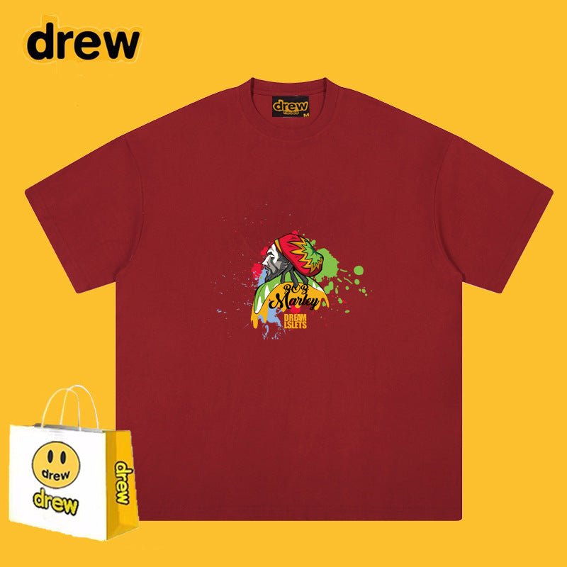 Drew T-shirts Loose Graffiti Printing