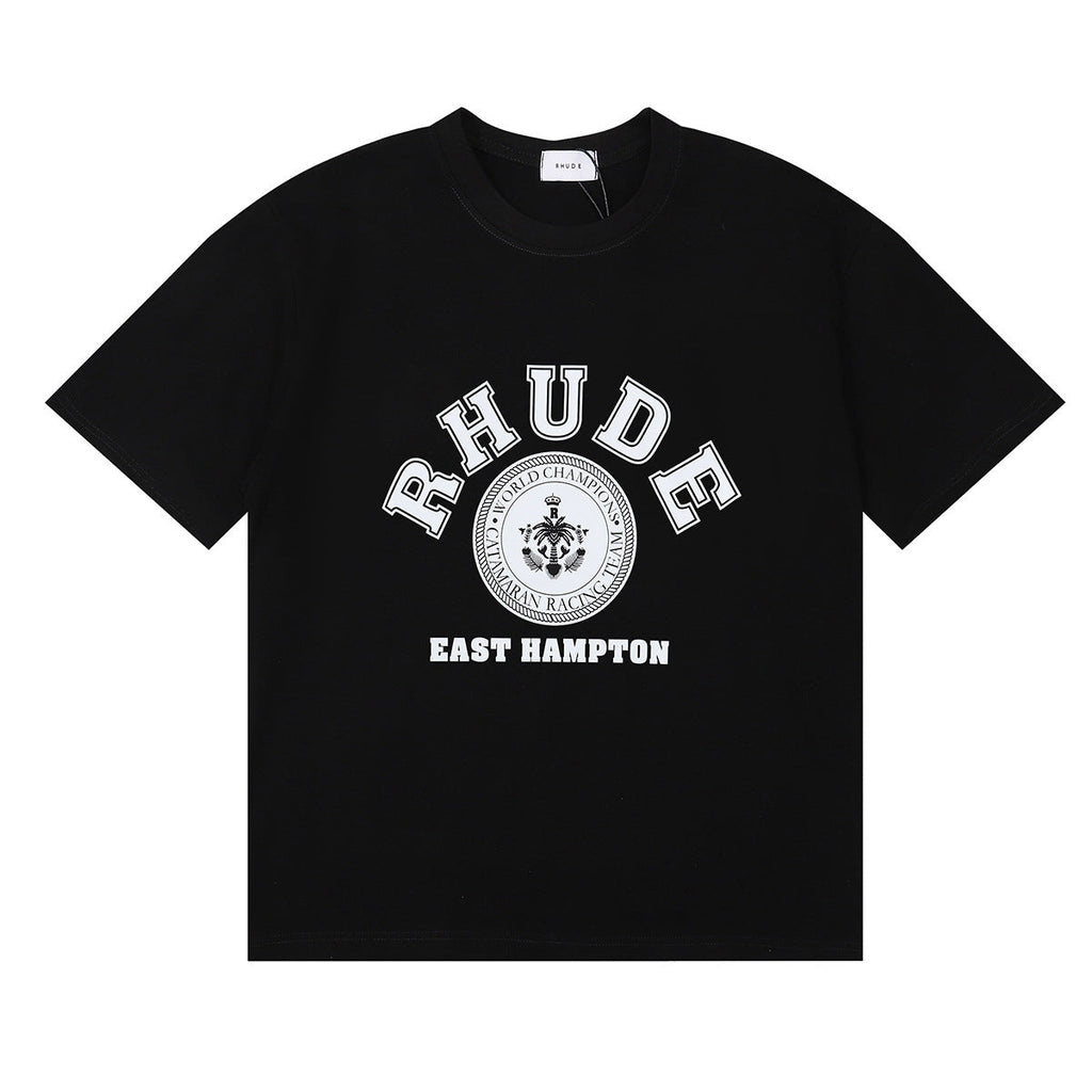 Rhude T-shirt Micro Label Letter Pattern Printed Short Sleeve T-shirt