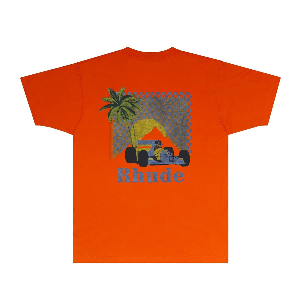 Rhude T-shirts Printed Trendy Pure Cotton