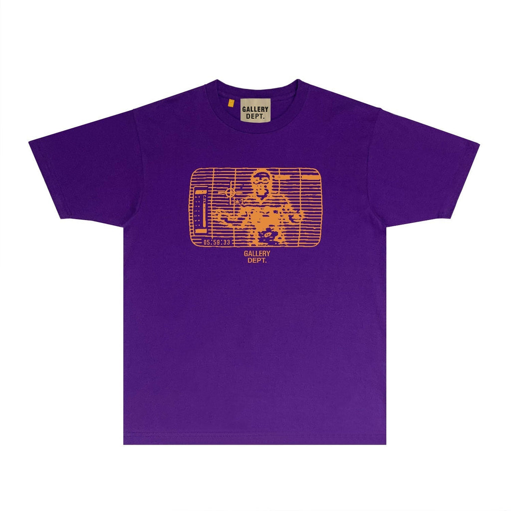 Gallery Dept T Shirt Retro Printed Loose Short-Sleeved Shirt