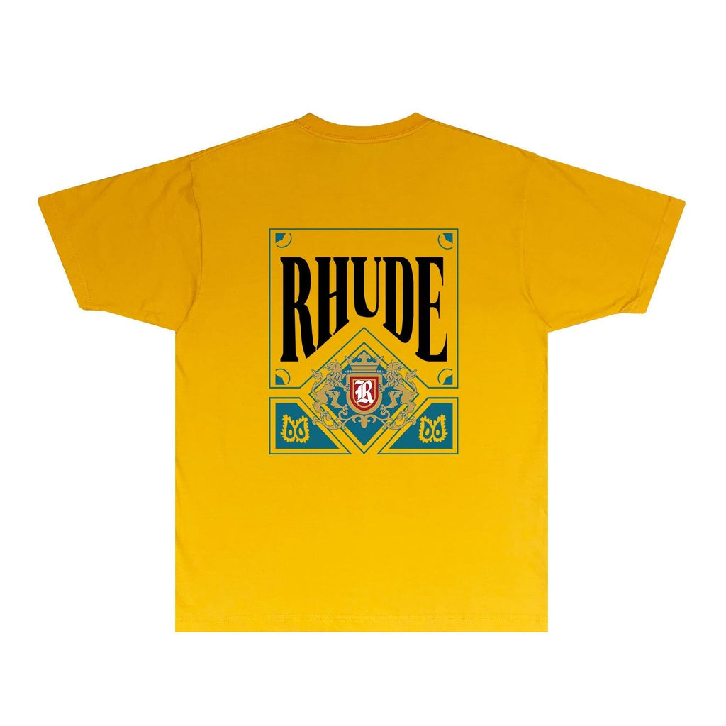 Rhude T-shirts Printed Trendy Pure Cotton